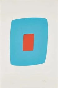 Ellsworth Kelly "Light Blue with Orange" 1964