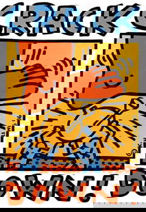 Keith Haring - Crack Down: Keith Haring - Crack Down, measures 17.00 X 22.00 inches.