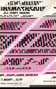 Andy Warhol " My Hustler" Poster: Andy Warhol " My Hustler" Poster, measures 21.75 X 14.00 Inches