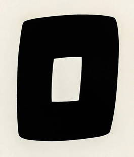 Ellsworth Kelly "Black with White" 1964: Ellsworth Kelly "Black with White" 1964 on glossy paper and professionally mounted. Measures 6.00 X 8.00 inches