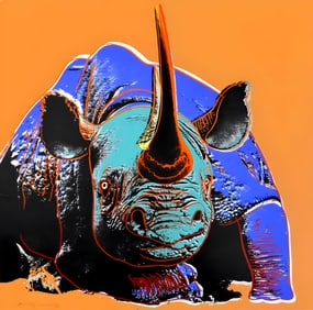 Andy Warhol Black Rhinoceros 1983