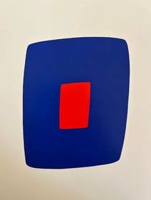 Ellsworth Kelly "Dark Blue with Red" 1964