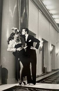 Helmut Newton - Fashion Yves Saint Laurent, 1979: Helmut Newton - Fashion Yves Saint Laurent, 1979, measures 9 1/4" x 13 3/4", photo print, professionallly mounted to backing board.