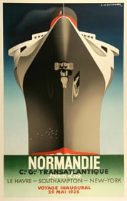 NORMANDIE - DISTIL RESTRIKE POSTER BY CASSANDRE