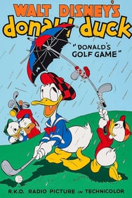Disney "Donald's Golf Game" Vintage Poster