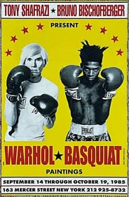 Andy Warhol - Jean Michel Basquiat - Warhol and Basquiat Boxing Exhibition Poster