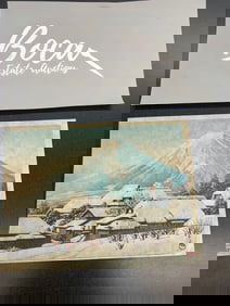 Kawase Hasui (1883-1957) | Clearing after a Snowfall, Yoshida (Yoshida no yukibare) | "Showa