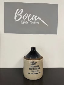 Antique SCRANTON DISTRIBUTING CO LACKAWANAA AVE Stoneware Pottery LIQUOR JUG 2G