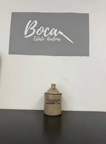 Rare Old I.N. HELLER & CO. 1/2 GALLON STONEWARE JUG ELIZABETH N.J. 91 Broad St.