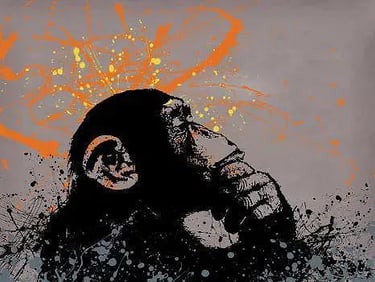 Banksy - Thinker Monkey, Print