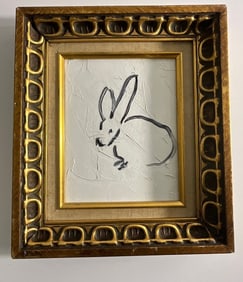 Hunt Slonem Bunnies Oil on Canvas