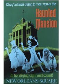 A Large Disneyland Attraction Poster "Haunted Mansion"