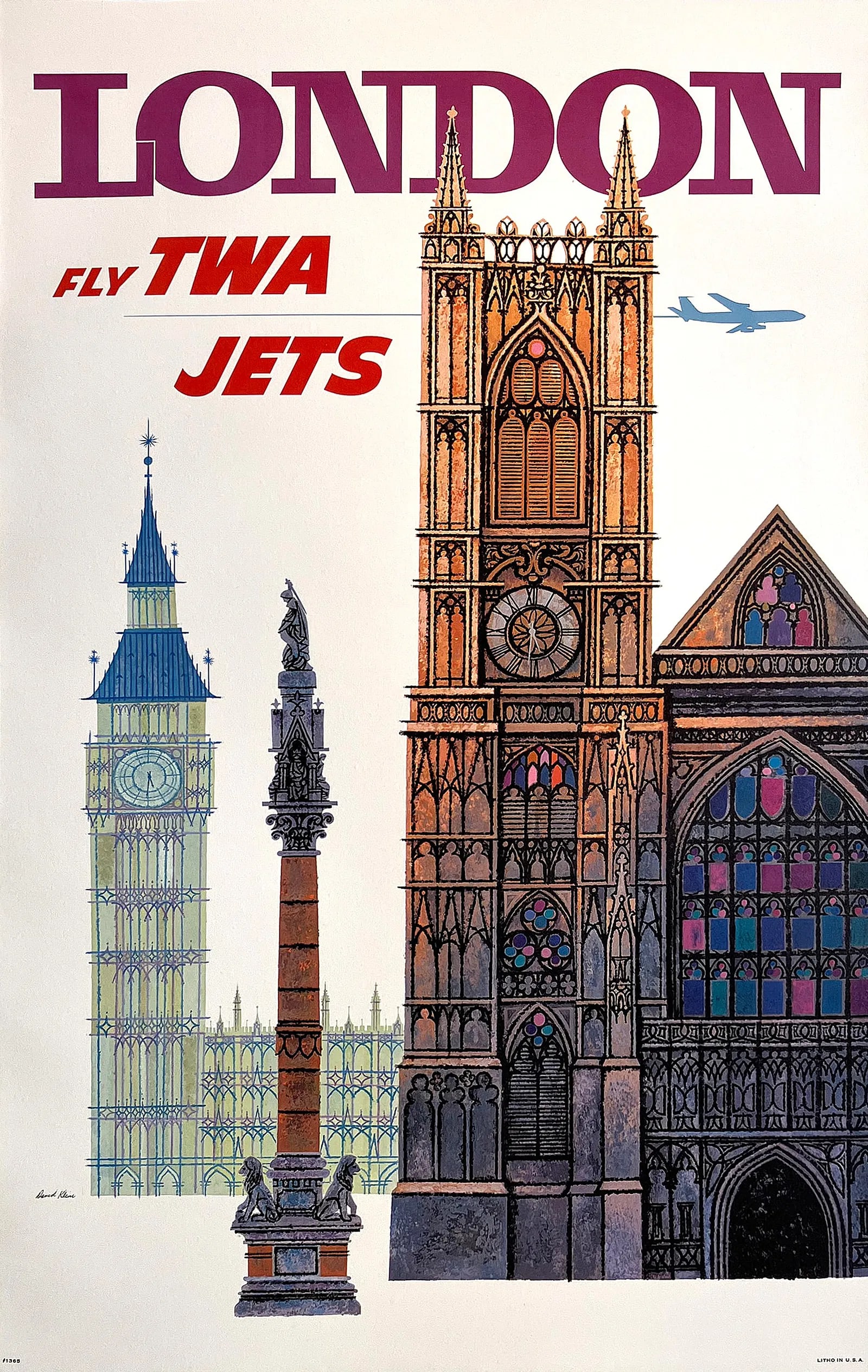 David Klein TWA London Big Ben Poster (1 of 1)