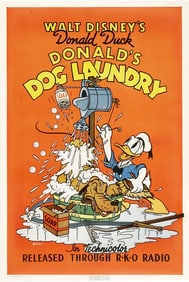 Walt Disney's Donald Duck "Donald's Duog Laundry" RKO Poster