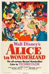 Walt Disney Productions "Alice in Wonderland" Movie Poster