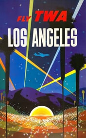 TWA Hollywood Bowl Los Angeles Poster by David Klein