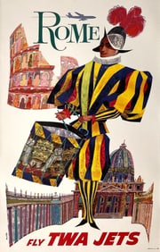 David Klein TWA Rome Swiss Guard Poster