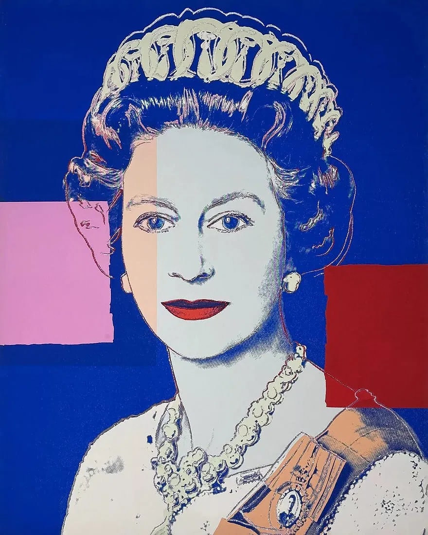 Andy Warhol (After) - Queen Elizabeth of the UK Silscreen Archival Print Heavyweight Paper,: Andy Warhol (After) - Queen Elizabeth of the UK Silkscreen Archival Print Heavyweight Paper, blue, Measures 31 5/8 X 39 5/8 Inches.