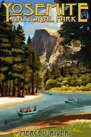 Merced River, California Travel Poster