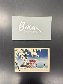 Kawase Hasui (1883-1957)| Snow at Itsukushima (Itsukushima no yuki) | "Showa period", "20th century"