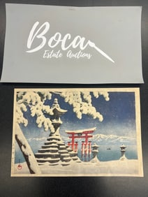 Kawase Hasui (1883-1957)| Snow at Itsukushima (Itsukushima no yuki) | "Showa period", "20th century"