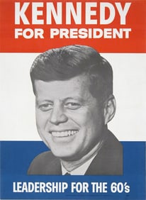 Kennedy fosr President JFK Poster 1960 Leadership for the 60's