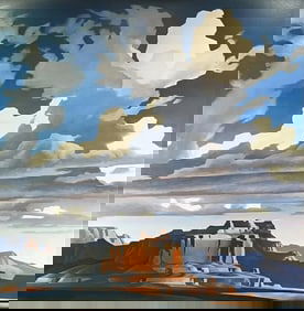 Ed Mell "Sweeping Clouds, 1989" Print