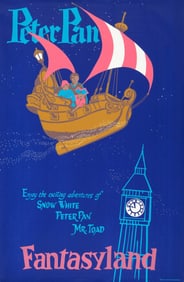 "Fantasyland/Disneyland" Peter Pan Park Entrance Poster