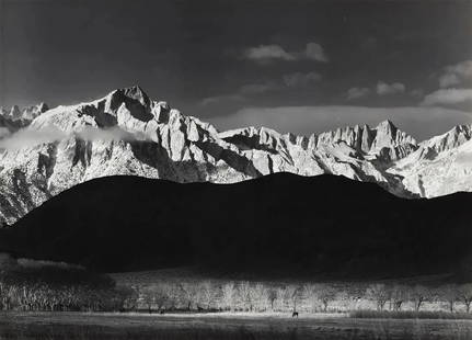 Ansel Adams - Winter Sunrise, 1941.: Ansel Adams - Winter Sunrise, 1941,Measures 9.00 X 12.00 Inches, Work is professionally mounted. Photo Print.