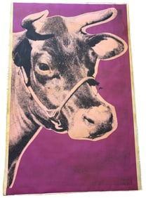 Andy Warhol Cow Poster on Linen