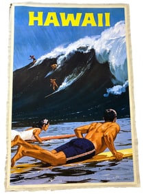 Hawaii Poster on Linen