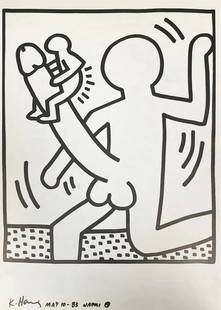 Keith Haring - Untitled XXIII: Keith Haring - Untitled XXIII, Dimensions: 12.50 X 9.50 inches