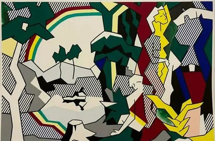 Roy Lichtenstein - Landscape with Figures and Rainbow - Print