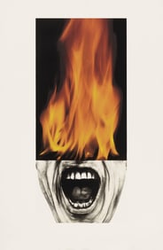 Robert Longo 'Arena Brains' Print in Color