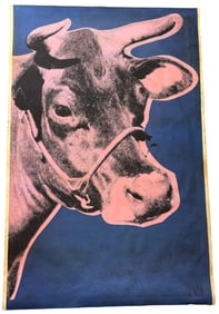 Andy Warhol Cow Poster on Linen