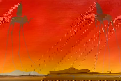 Salvador Dali "The Elephants, 1948" Print