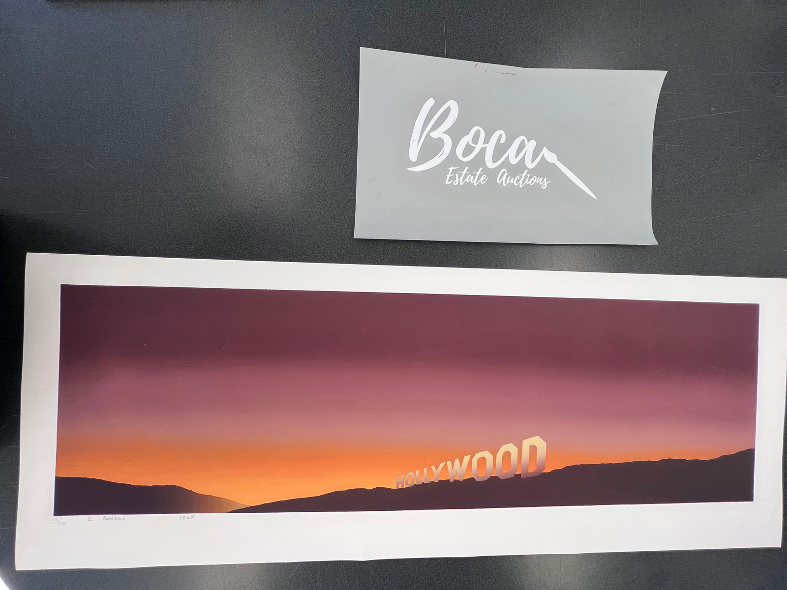 ED RUSCHA "Hollywood Print in Colors"