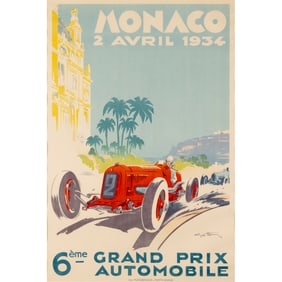 Monaco Grand Prix 1935 poster by Geo Ham (George Hammel)
