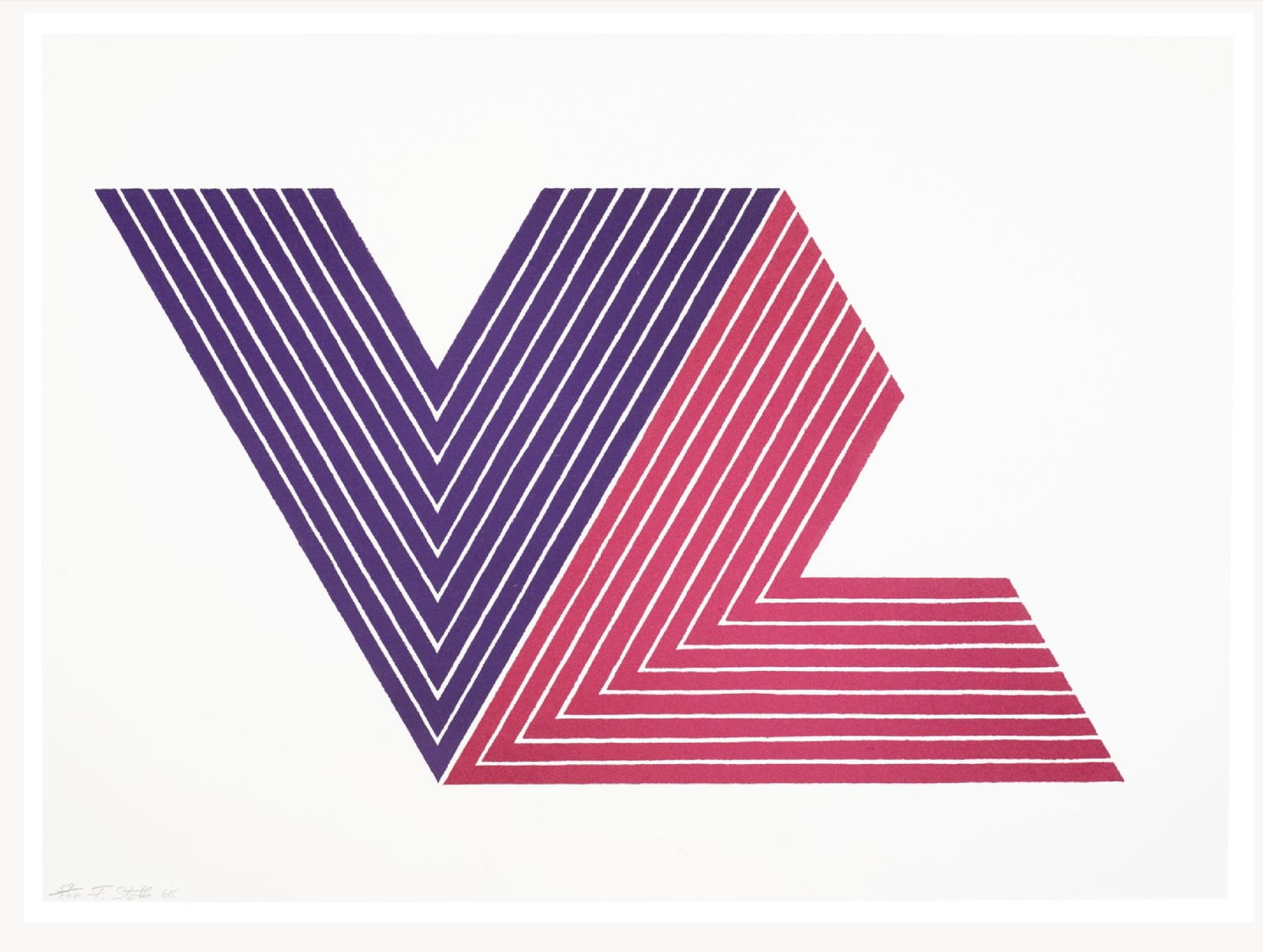 FRANK STELLA (B. 1936) IFAFA I, from V Series: FRANK STELLA (B. 1936) IFAFA I, from V Serie Print in colors with varnish, on Wove paper, 1968, signed and dated in pencil, numbered 61/100 (there were also twelve artist's proofs), published by Gemin