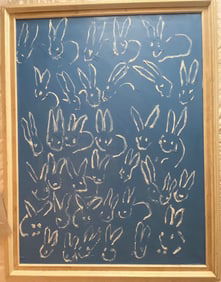 Hunt Slonem Bunnies Oil on Canvas