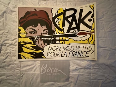 Roy Lichtenstein CRAK pencil signed