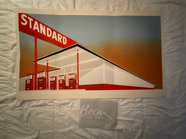 Ed Ruscha STANDARD GAS STATION pencil signed and dated