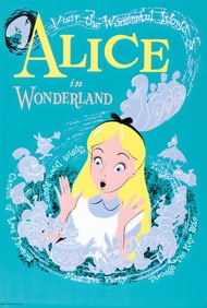 Disney Alice in Wonderland Attraction Poster.