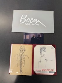 Beksinski ink drawing and Booklet