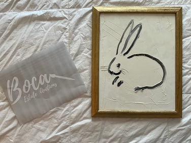 Hunt Slonem Bunnies Oil on Canvas