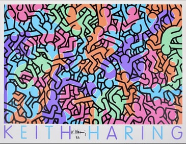 Keith Haring "George Mulder, NY" Poster, Signed