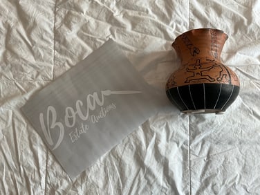 Keith Haring Marker on Clay Vase