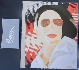 Alex Katz (B.1927) Reclining Figure/Indian Blanket Print