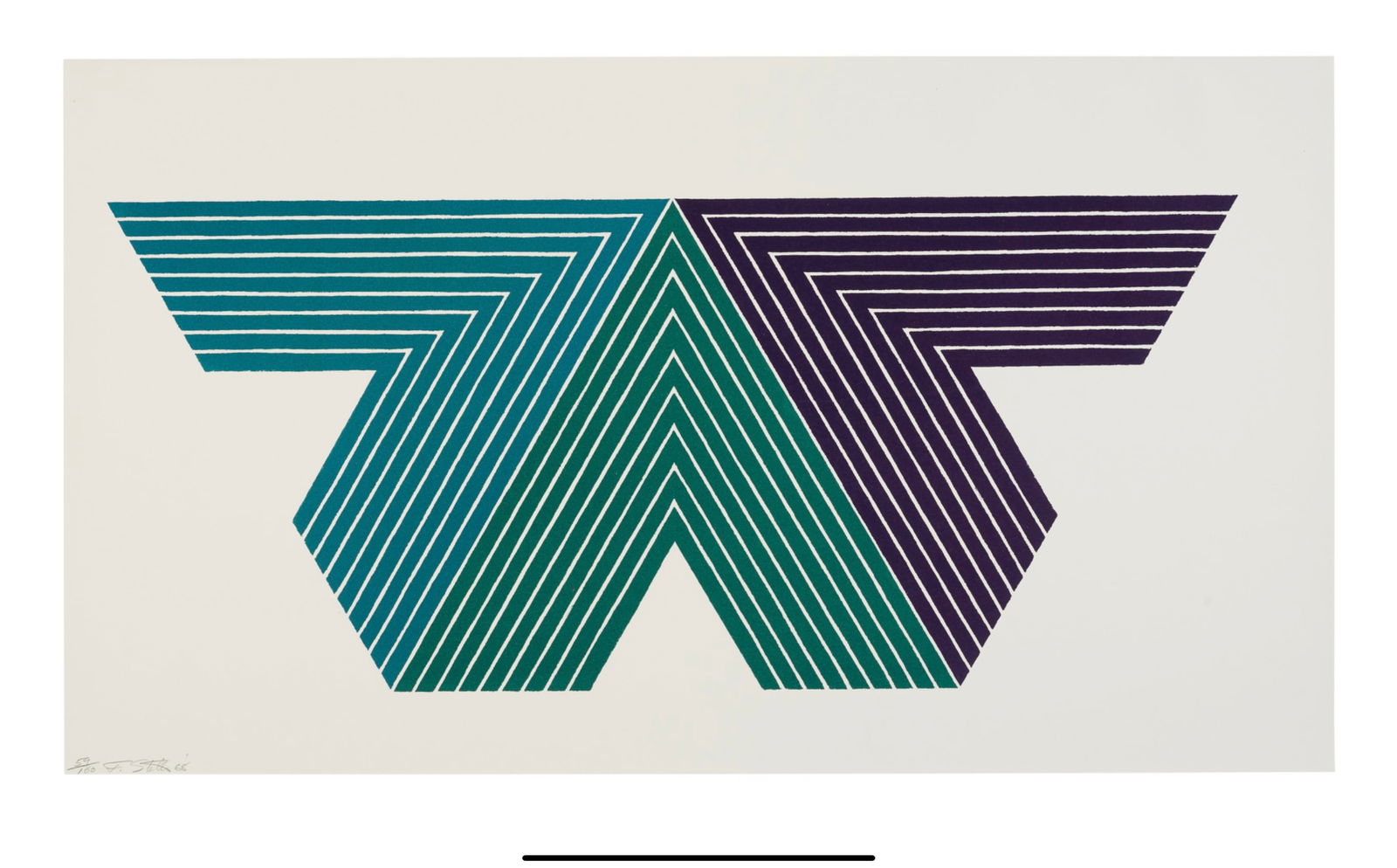 FRANK STELLA (B. 1936) Black Adder, from V Series: FRANK STELLA (B. 1936) Black Adder, from V Series, Prinrt on Wove paper, 1968, signed and dated in pencil, numbered 41/100 (there were also twelve artist's proofs), published by Gemini G.E.L., Los Ang