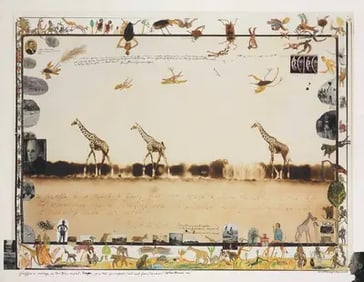 Peter Beard, Giraffes in Mirage on the Taru Desert, Kenya, June, 1960